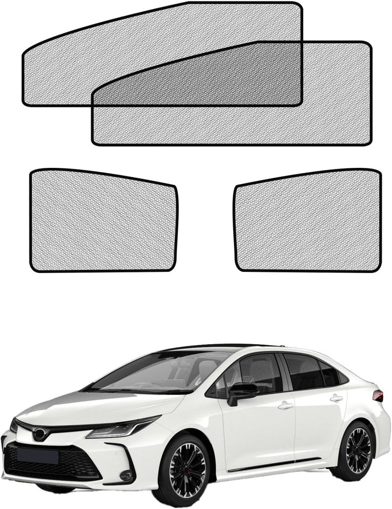 RSACET Car Window Shades for Toyota-Corolla(2019-2024),4 Pack Car Window Cover for Baby Sun Shade Blocker Breathable Mesh,Reduce UV Rays & Heat Insulation Privacy Protection for Camping, Travel, Sleep - Image 1